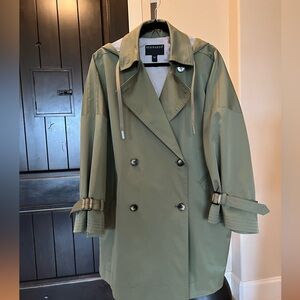 Bernardo Women's Green Trench Coat